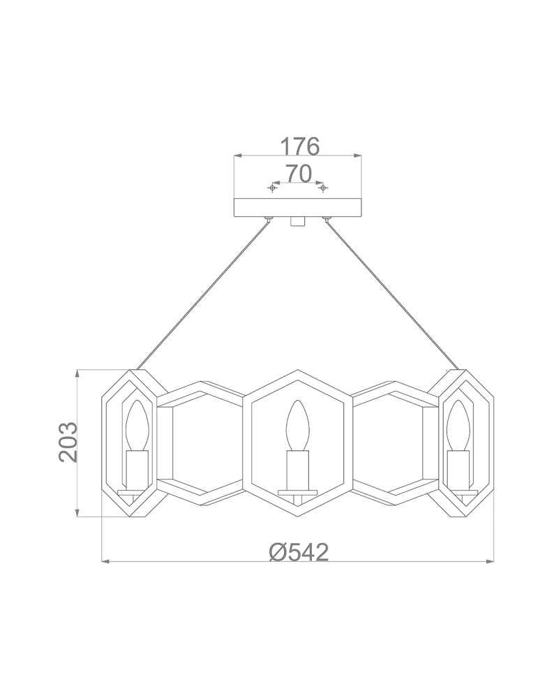 Elstead Lighting Lampa wisząca Moxie - 6 źródeł światła HK-MOXIE6-P-SSG