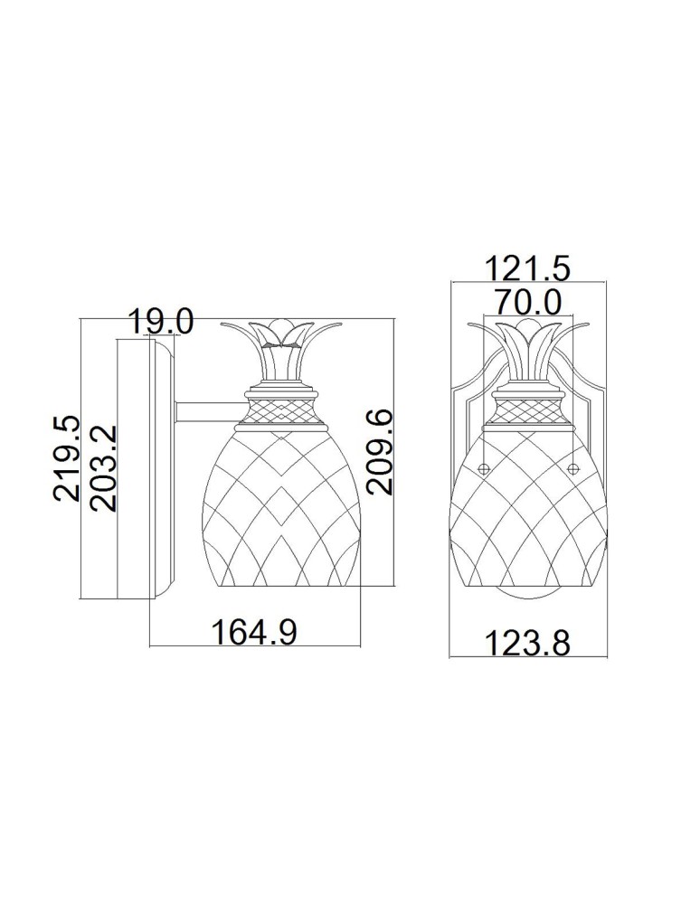 Bathroom wall lamps - Elstead Lighting Plantation wall lamp - 1 light source - Oxidized brass IP44 HK-PLANTATION1-BATH-BB - product kolory-swiatla.pl 5