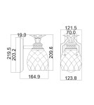 Elstead Lighting Kinkiet Plantation - 1 źródło światła - Perłowy brąz IP44 HK-PLANT-BATH-PZ