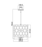 Elstead Lighting Lampa wisząca Sabina - 3 źródła światła HK-SABINA-3P