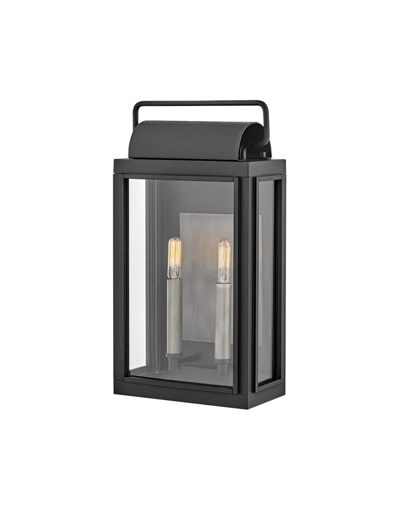 Outdoor wall lamps - Elstead Lighting Sag Harbor medium wall lantern - 2 light sources - Black IP44 HK-SAG-HARBOR-M-BK - product kolory-swiatla.pl 1