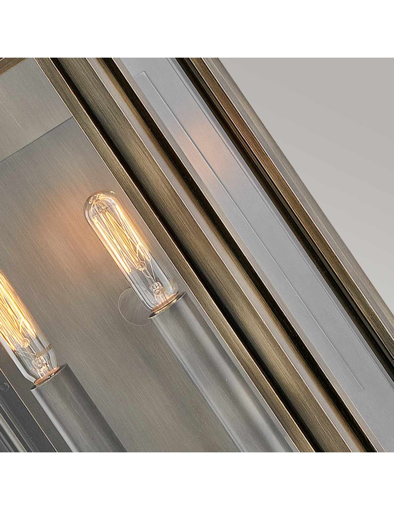 Elstead Lighting Średnia latarnia naścienna Sag Harbor - 2 źródła światła - Oksydowany brąz IP44 HK-SAG-HARBOR-M-BU