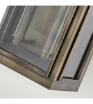 Elstead Lighting Średnia latarnia naścienna Sag Harbor - 2 źródła światła - Oksydowany brąz IP44 HK-SAG-HARBOR-M-BU