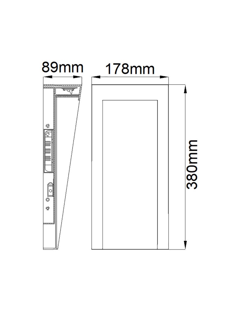 Outdoor wall lamps - Elstead Lighting Medium LED Taper IP44 wall lantern HK-TAPER-M-TBK - product kolory-swiatla.pl 5