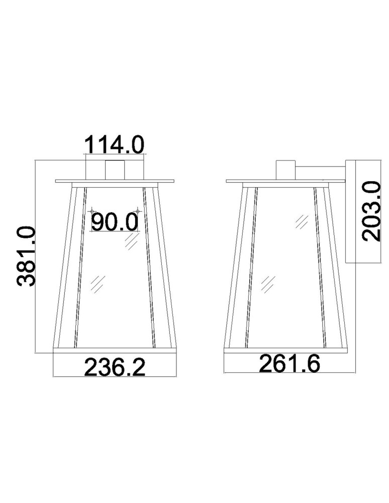 Elstead Lighting Duża latarnia naścienna Walker - 2 źródła światła IP44 HK-WALKER2-L