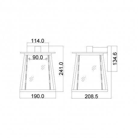 Elstead Lighting Mała latarnia naścienna Walker - 1 źródło światła IP44 HK-WALKER2-S