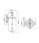 Elstead Lighting Średnia latarnia naścienna Willoughby - 2 źródła światla IP44 HK-WILLOUGHBY-M-OZ