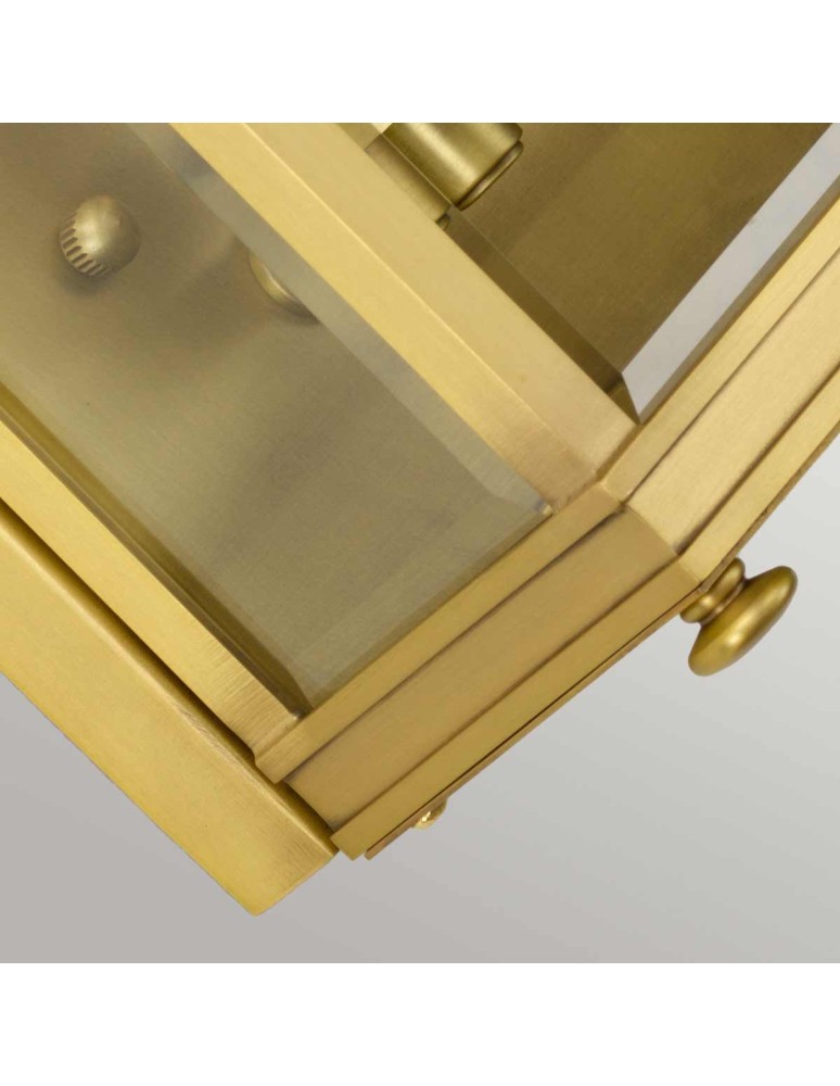 Elstead Lighting Średnia latarnia naścienna Holborn - 2 źródła światła - Szczotkowany mosiądz IP44 HL7-M-BB