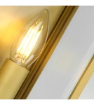 Elstead Lighting Średnia latarnia naścienna Holborn - 2 źródła światła - Szczotkowany mosiądz IP44 HL7-M-BB