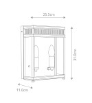 Elstead Lighting Średnia latarnia naścienna Holborn - 2 źródła światła - Szczotkowany mosiądz IP44 HL7-M-BB