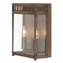 Elstead Lighting Średnia latarnia naścienna Holborn - 2 źródła światła - Ciemnobrązowa IP44 HL7-M-DB