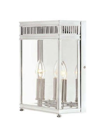 Elstead Lighting Holborn medium wall lantern - 2 light sources - Polished chrome IP44 HL7-M-PC