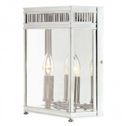 Elstead Lighting Średnia latarnia naścienna Holborn - 2 źródła światła - Polerowany chrom IP44 HL7-M-PC