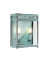 Elstead Lighting Średnia latarnia naścienna Holborn - 2 źródła światła - Grynszpan IP44 HL7-M-VDG