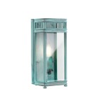 Elstead Lighting Mała latarnia naścienna Holborn - 1 źródło światła - Grynszpan IP44 HL7-S-VDG