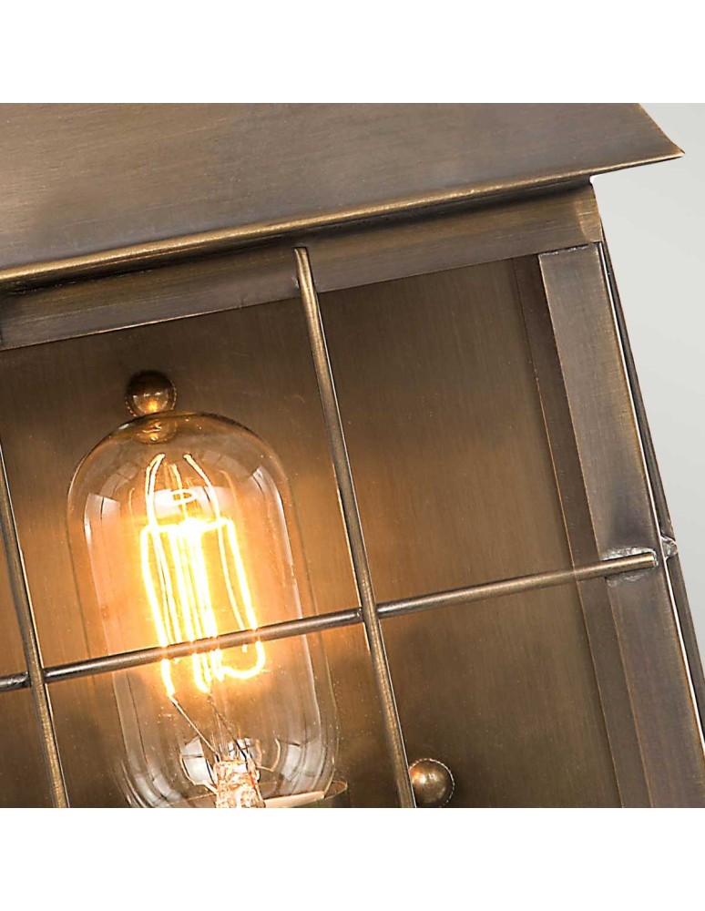 Elstead Lighting Latarnia naścienna Hyde Park - 1 źródło światła IP44 HYDE-PARK-BR