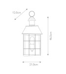 Elstead Lighting Latarnia naścienna Hyde Park - 1 źródło światła IP44 HYDE-PARK-BR