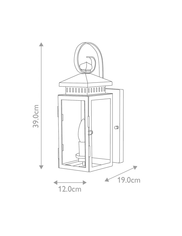 Outdoor wall lamps - Elstead Lighting Hythe wall lantern - 1 light source IP44 HYTHE. - product kolory-swiatla.pl 5
