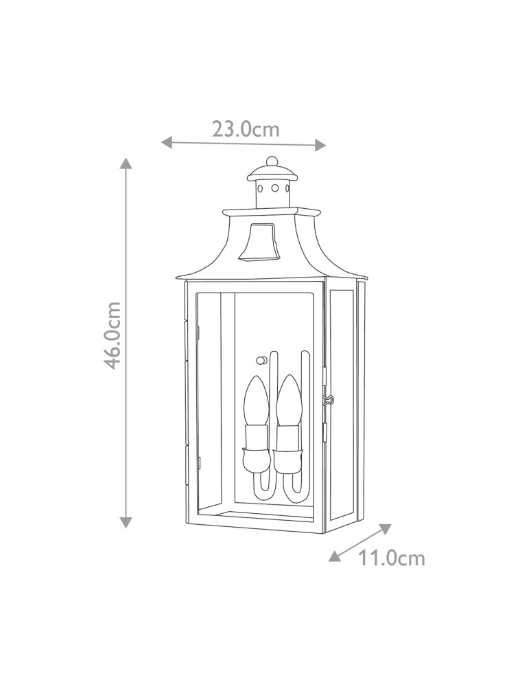 Outdoor wall lamps - Elstead Lighting Kendal wall lantern - 2 light sources IP44 KENDAL - product kolory-swiatla.pl 6