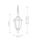 Elstead Lighting Latarnia wisząca Kinsale - 1 źródło światła IP44 KINSALE-CHAIN