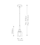 Elstead Lighting Lampa wisząca Aivian - 1 źródło światła KL-AIVIAN-P-WBR