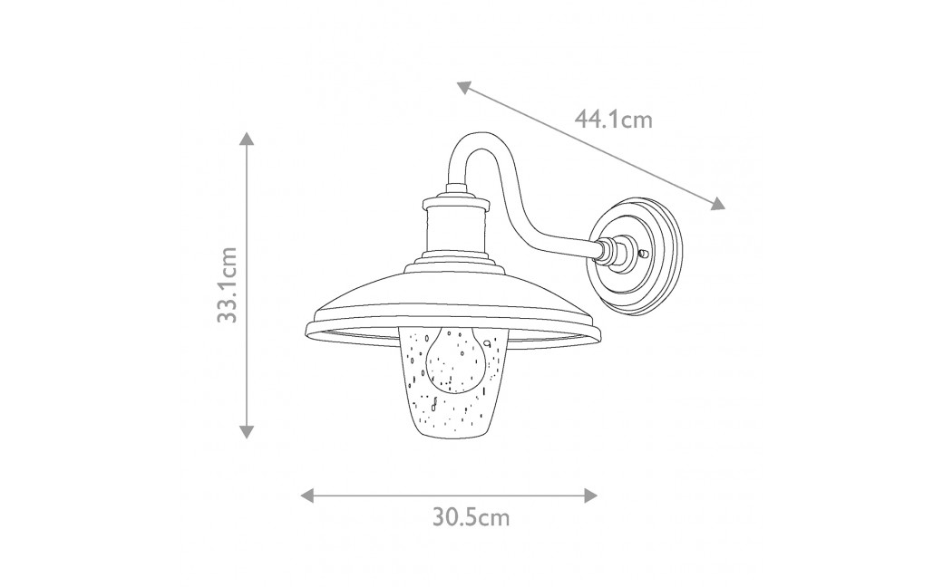 Elstead Lighting Średnia latarnia naścienna Allenbury - 1 źródło światła IP44 KL-ALLENBURY2-M-BKT