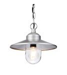 Outdoor pendant lamps - Elstead Lighting Klampenborg pendant lantern - 1 light source - Silver IP44 KLAMPENBORG8. - product 1
