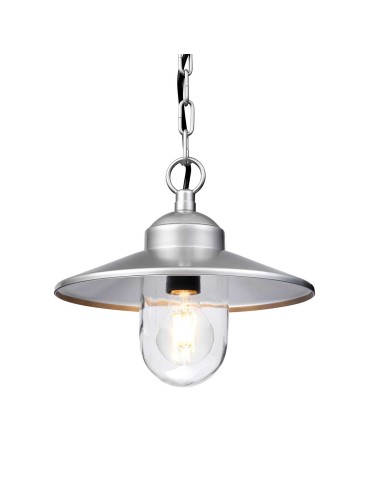 Elstead Lighting Latarnia wisząca Klampenborg - 1 źródło światła - Srebrna IP44 KLAMPENBORG8