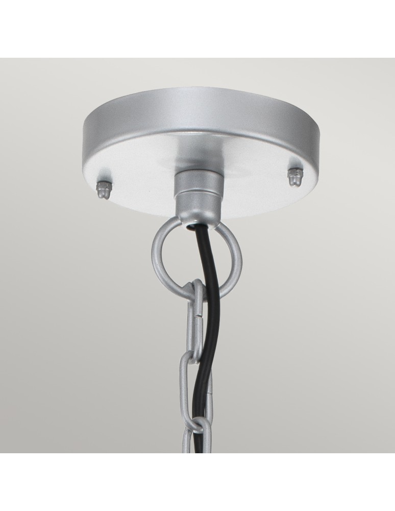 Elstead Lighting Klampenborg pendant lantern - 1 light source - Silver IP44 KLAMPENBORG8.