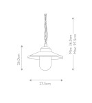 Outdoor pendant lamps - Elstead Lighting Klampenborg pendant lantern - 1 light source - Silver IP44 KLAMPENBORG8. - product 6