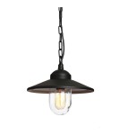 Outdoor pendant lamps - Elstead Lighting Klampenborg pendant lantern - 1 light source - Black IP44 KLAMPENBORG8-BK - product 1
