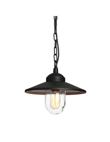 Elstead Lighting Klampenborg pendant lantern - 1 light source - Black IP44 KLAMPENBORG8-BK