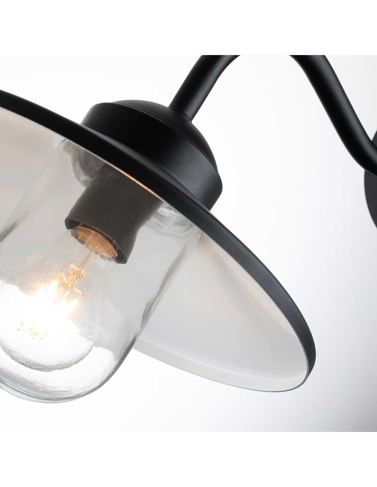 Outdoor wall lamps - Elstead Lighting Klampenborg PIR sensor wall lantern - 1 light source - Black IP44 KLAMPENBORG-PIR-BK - product kolory-swiatla.pl 2