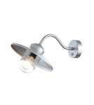 Outdoor wall lamps - Elstead Lighting Klampenborg PIR sensor wall lantern - 1 light source - Silver IP44 KLAMPENBORG-PIR-SIL - product 1