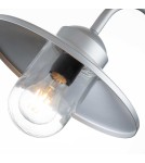 Elstead Lighting Latarnia naścienna z czujnikiem PIR Klampenborg - 1 źródło światła - Srebrna IP44 KLAMPENBORG-PIR-SIL