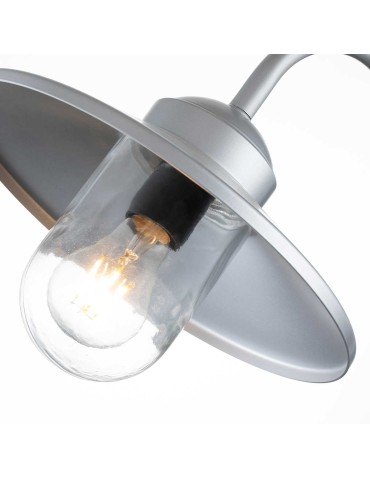 Elstead Lighting Klampenborg PIR sensor wall lantern - 1 light source - Silver IP44 KLAMPENBORG-PIR-SIL - product 2