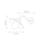 Elstead Lighting Latarnia naścienna z czujnikiem PIR Klampenborg - 1 źródło światła - Srebrna IP44 KLAMPENBORG-PIR-SIL