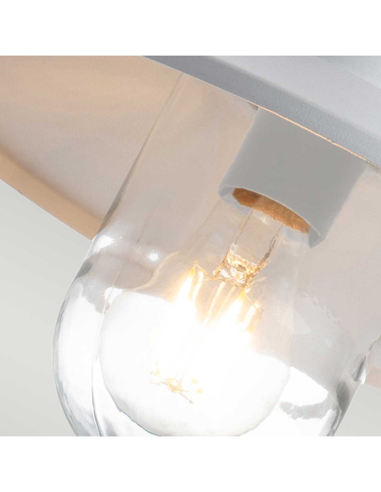 Outdoor wall lamps - Elstead Lighting Klampenborg PIR sensor wall lantern - 1 light source - White IP44 KLAMPENBORG-PIR-WHT - product kolory-swiatla.pl 2