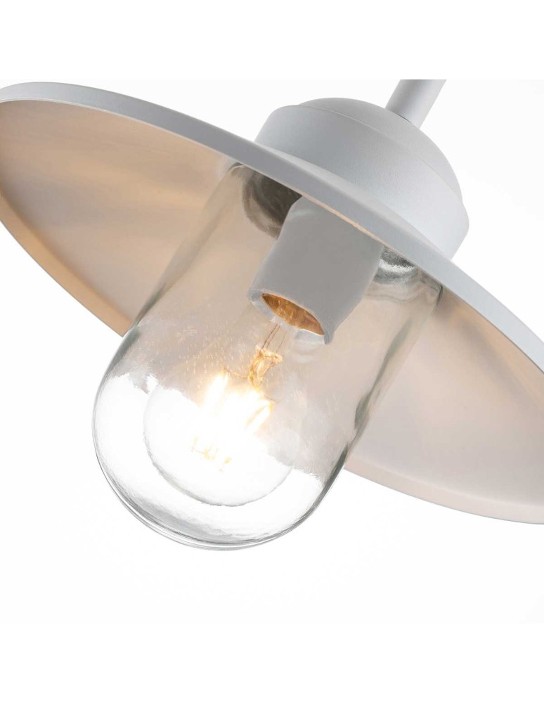 Outdoor wall lamps - Elstead Lighting Klampenborg wall lantern - 1 light source - White IP44 KLAMPENBORG-WHT. - product kolory-swiatla.pl 2