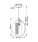 Pendant lamps - Elstead Lighting Small pendant lamp Asher II - 1 light source KL-ASHER-MP-AP - product 5