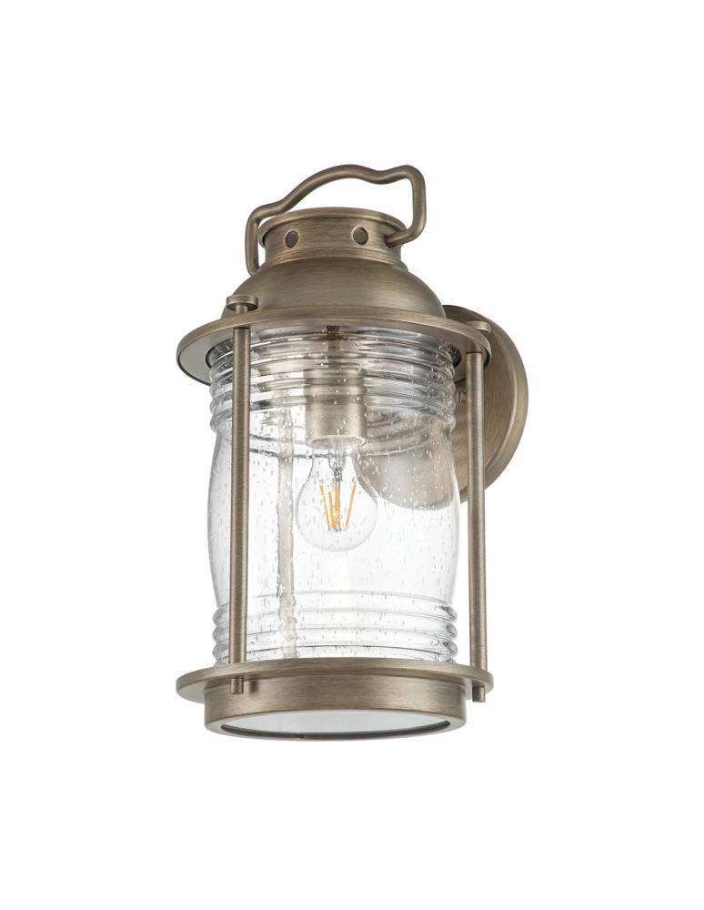 Elstead Lighting Duża latarnia naścienna Ashland Bay - 1 źródło światła - Oksydowany brąz IP44 KL-ASHLANDBAY2-L-BU