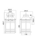 Elstead Lighting Duża latarnia naścienna Ashland Bay - 1 źródło światła - Oksydowany brąz IP44 KL-ASHLANDBAY2-L-BU