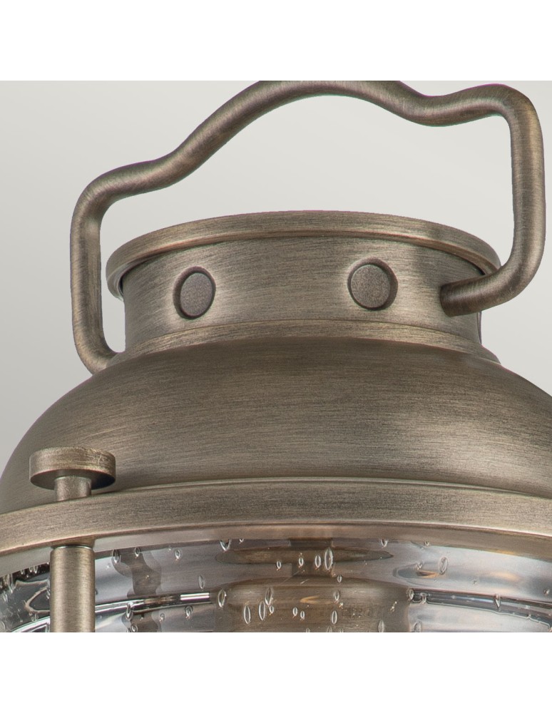 Elstead Lighting Średnia latarnia naścienna Ashland Bay - 1 źródło światła - Oksydowany brąz IP44 KL-ASHLANDBAY2-M-BU