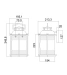 Elstead Lighting Średnia latarnia naścienna Ashland Bay - 1 źródło światła - Oksydowany brąz IP44 KL-ASHLANDBAY2-M-BU