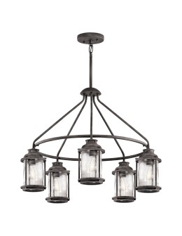 Elstead Lighting Ashland Bay pendant lantern - 5 light sources - Aged zinc IP44 KL-ASHLANDBAY-5P