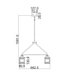 Elstead Lighting Latarnia wisząca Ashland Bay - 5 źródeł światła - Oksydowany brąz IP44 KL-ASHLANDBAY-5P-BU