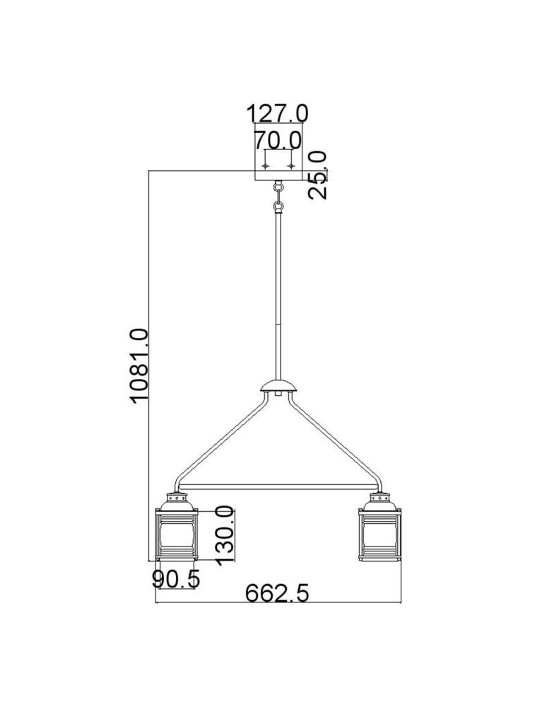 Elstead Lighting Latarnia wisząca Ashland Bay - 5 źródeł światła - Oksydowany brąz IP44 KL-ASHLANDBAY-5P-BU