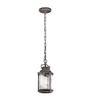 Outdoor pendant lamps - Elstead Lighting Small Ashland Bay pendant lantern - 1 light source - Aged zinc IP44 KL-ASHLANDBAY8-S - product 1