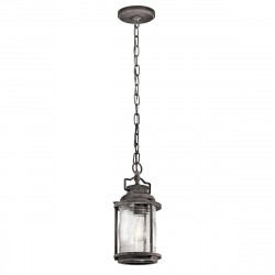 Elstead Lighting Mała latarnia wisząca Ashland Bay - 1 źródło światła - Postarzany cynk IP44 KL-ASHLANDBAY8-S