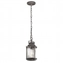 Elstead Lighting Mała latarnia wisząca Ashland Bay - 1 źródło światła - Postarzany cynk IP44 KL-ASHLANDBAY8-S